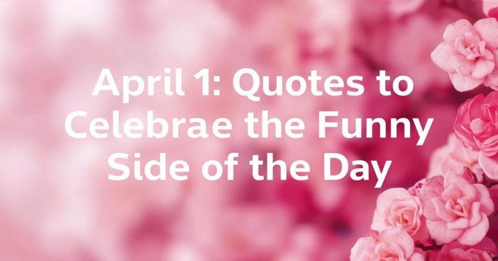 April 1 Quotes to Celebrate the Funny Side of the Day