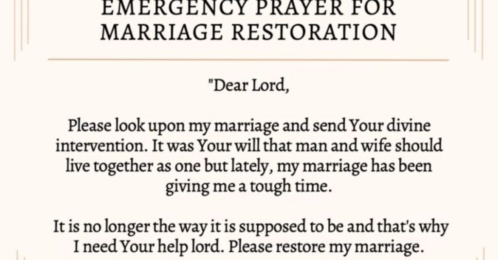 Prayer for Marriage Under Attack