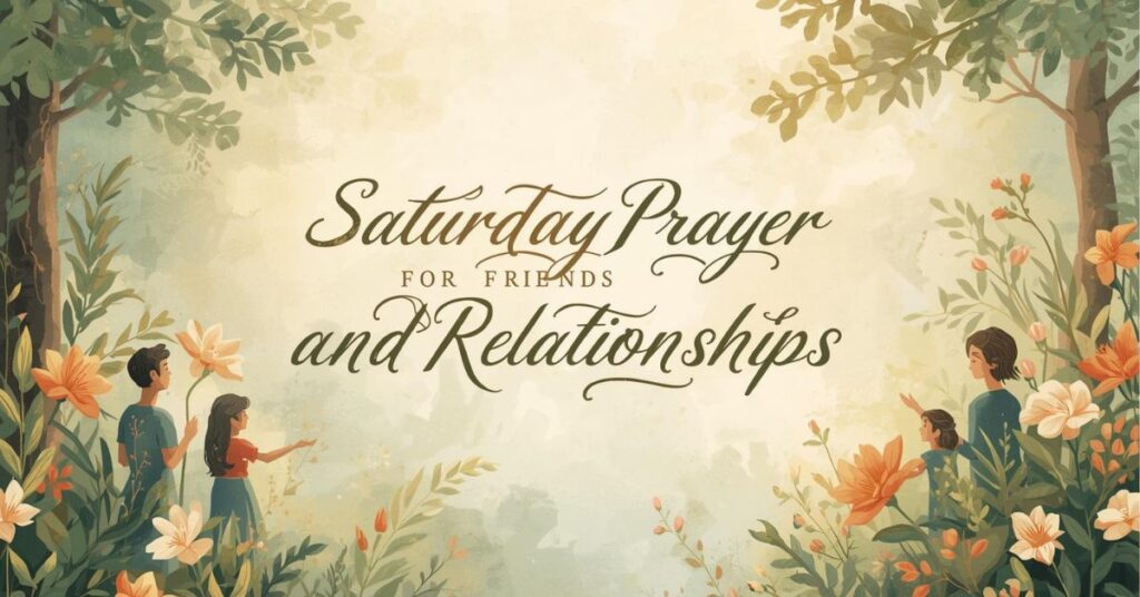 Saturday Prayer for Friends and Relationships