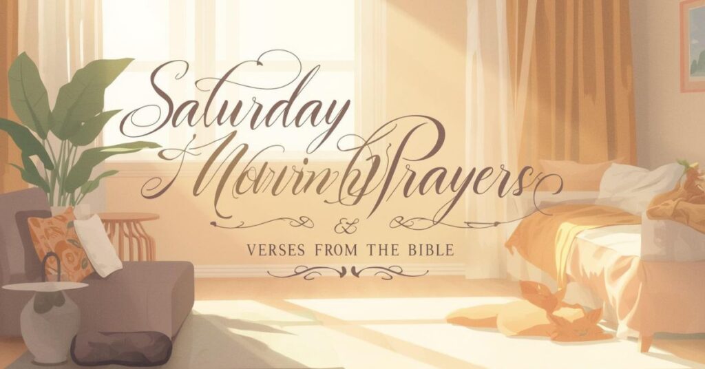 Saturday Morning Prayers and Verses From the Bible