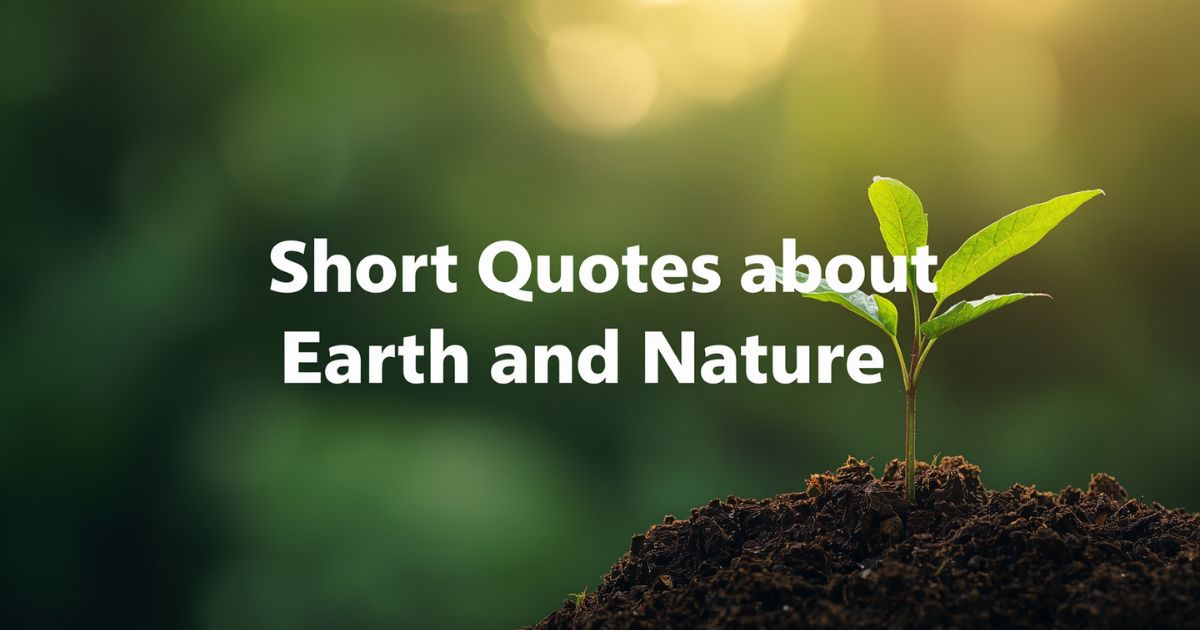 Short Quotes About Earth and Nature