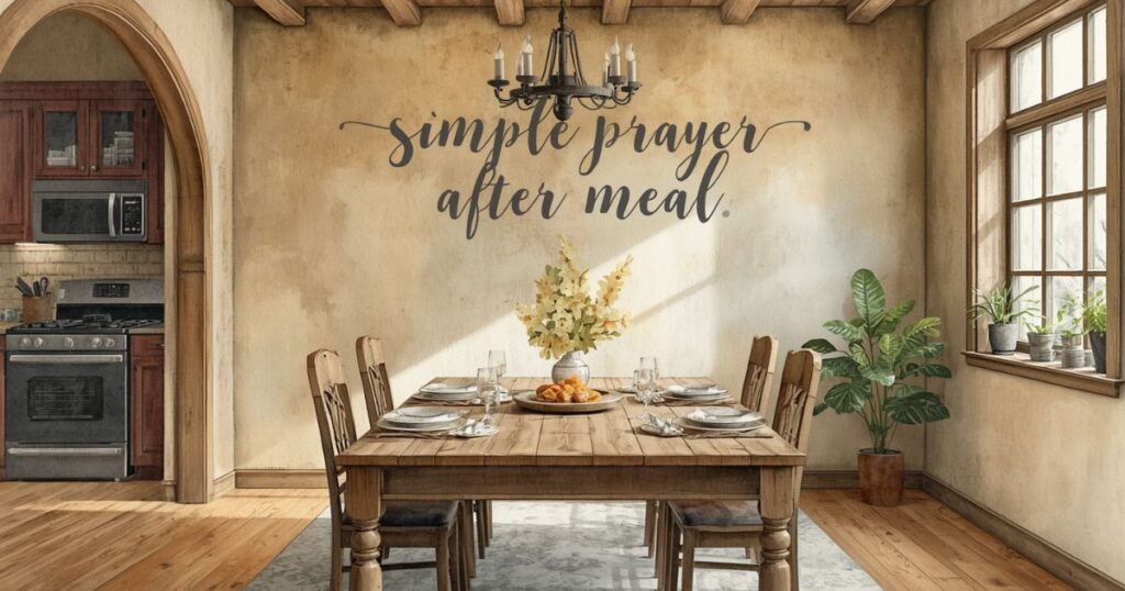 Simple Prayer After Meal