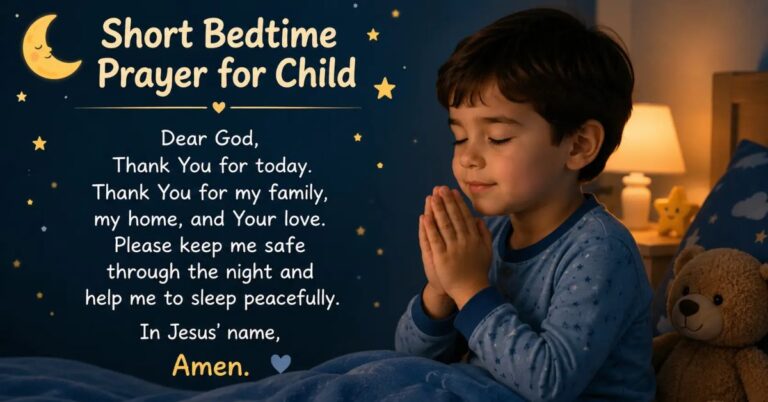 short bedtime prayer for child