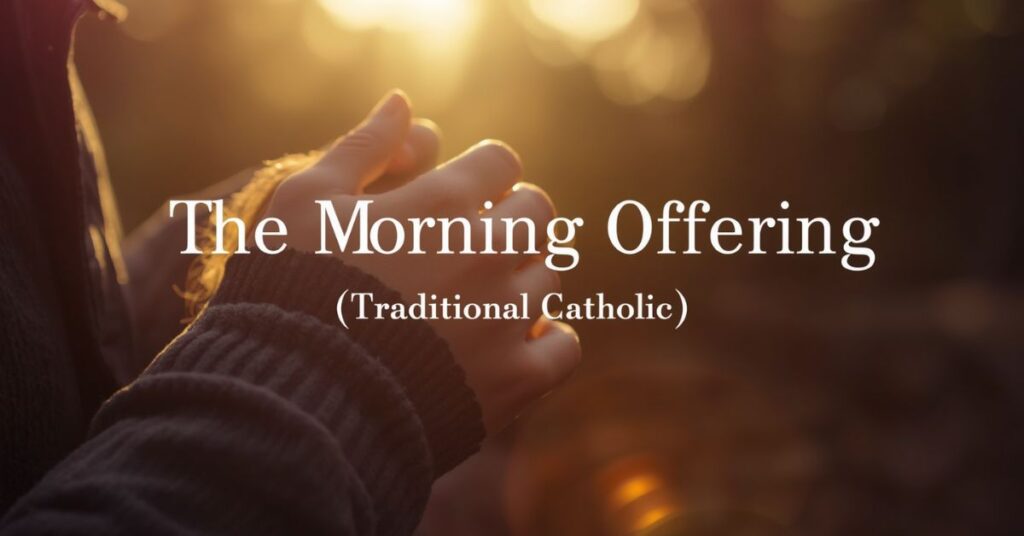 The Morning Offering Prayer (Traditional Catholic)