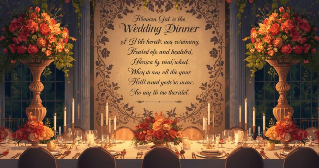 Wedding Dinner Prayer