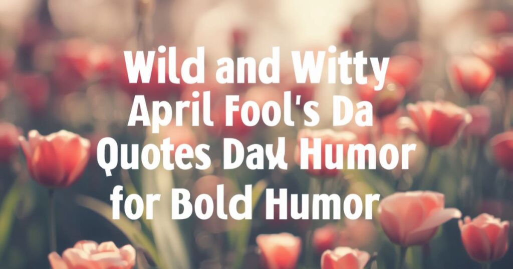 Wild and Witty April Fool’s Day Quotes for Bold Humor
