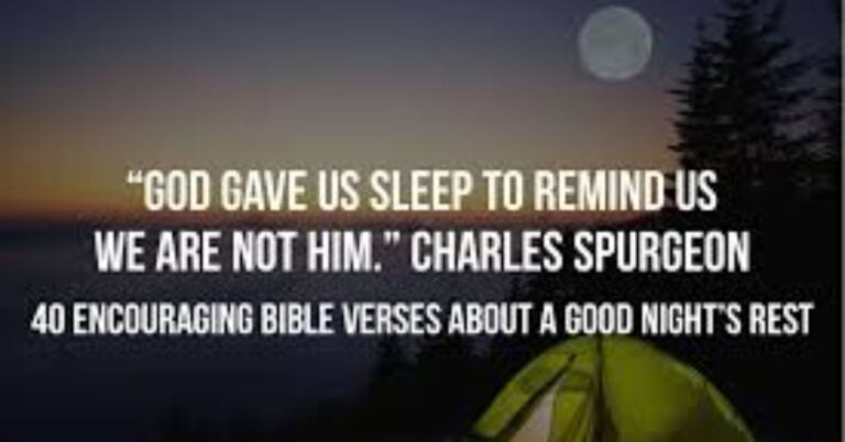 bible verse before sleeping at night