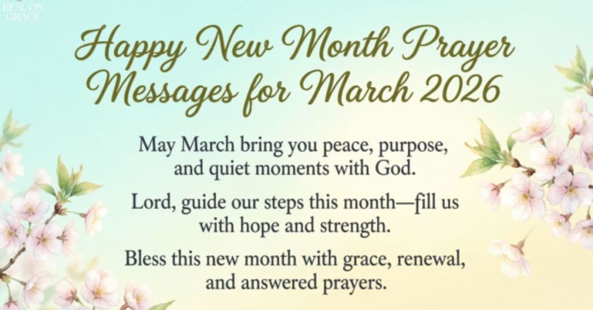 new month prayer for march