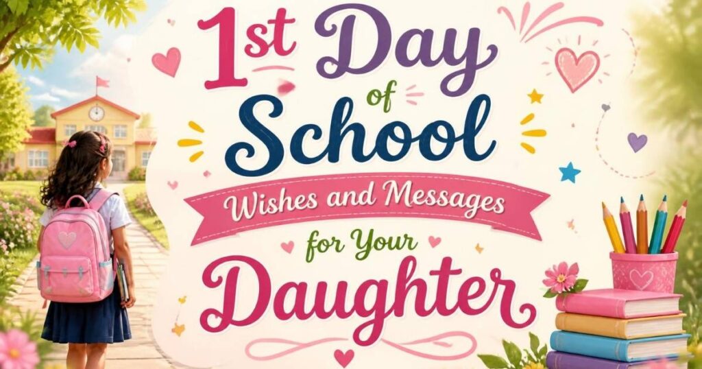 1st Day of School Wishes and Messages for Your Daughter