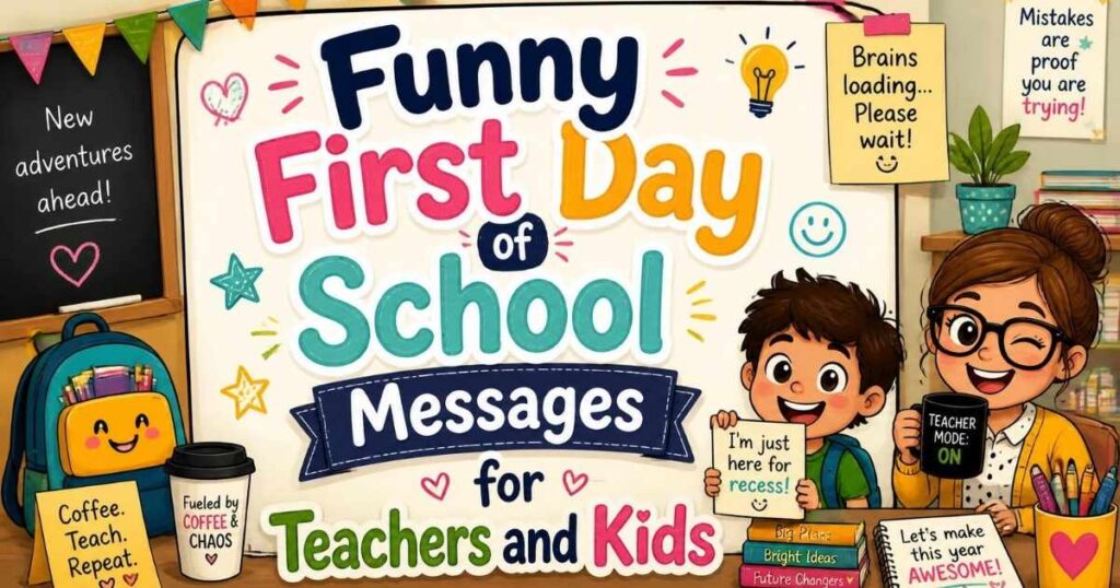 Funny First Day of School Messages for Teachers and Kids