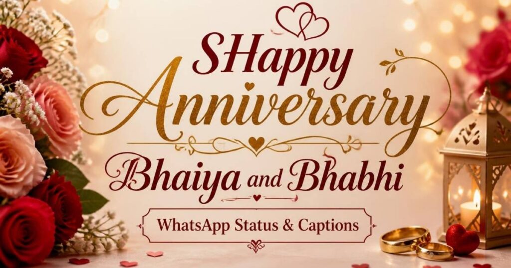 Happy Anniversary Bhaiya and Bhabhi WhatsApp Status & Captions