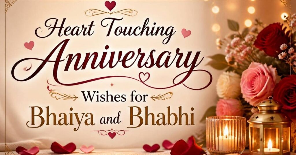 Heart-touching anniversary wishes for bhaiya bhabhi to share love, blessings, and memorable messages for their special wedding anniversary.