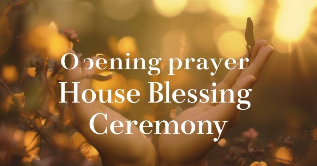 Opening Prayer for House Blessing Ceremony
