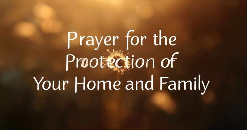 Prayer for the Protection of Your Home and Family