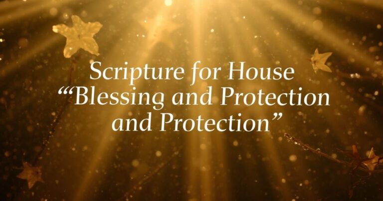 Scripture for House Blessing and Protection