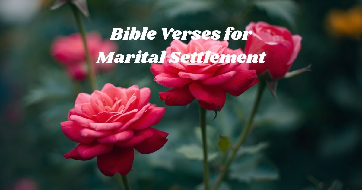 ible Verses for Marital Settlement