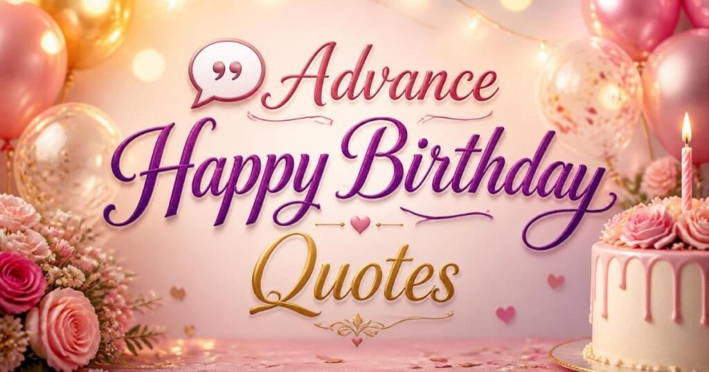 💬 Advance Happy Birthday Quotes