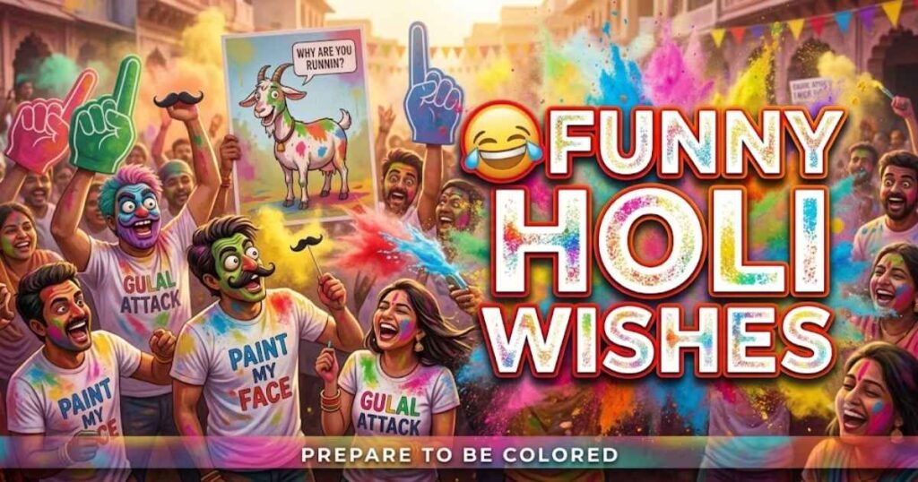 😂 Funny Holi Wishes