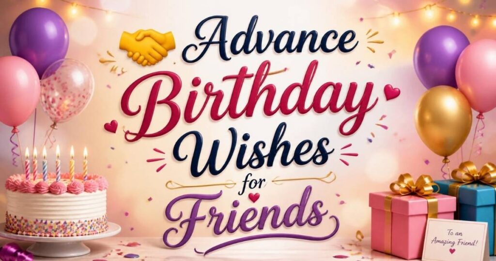 🤝 Advance Birthday Wishes for Friends